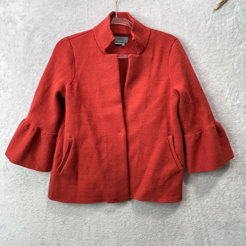 Anthropologie Red Cardigan Sweater